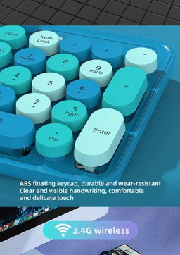 Round Keypad Wireless Keyboard & Mouse