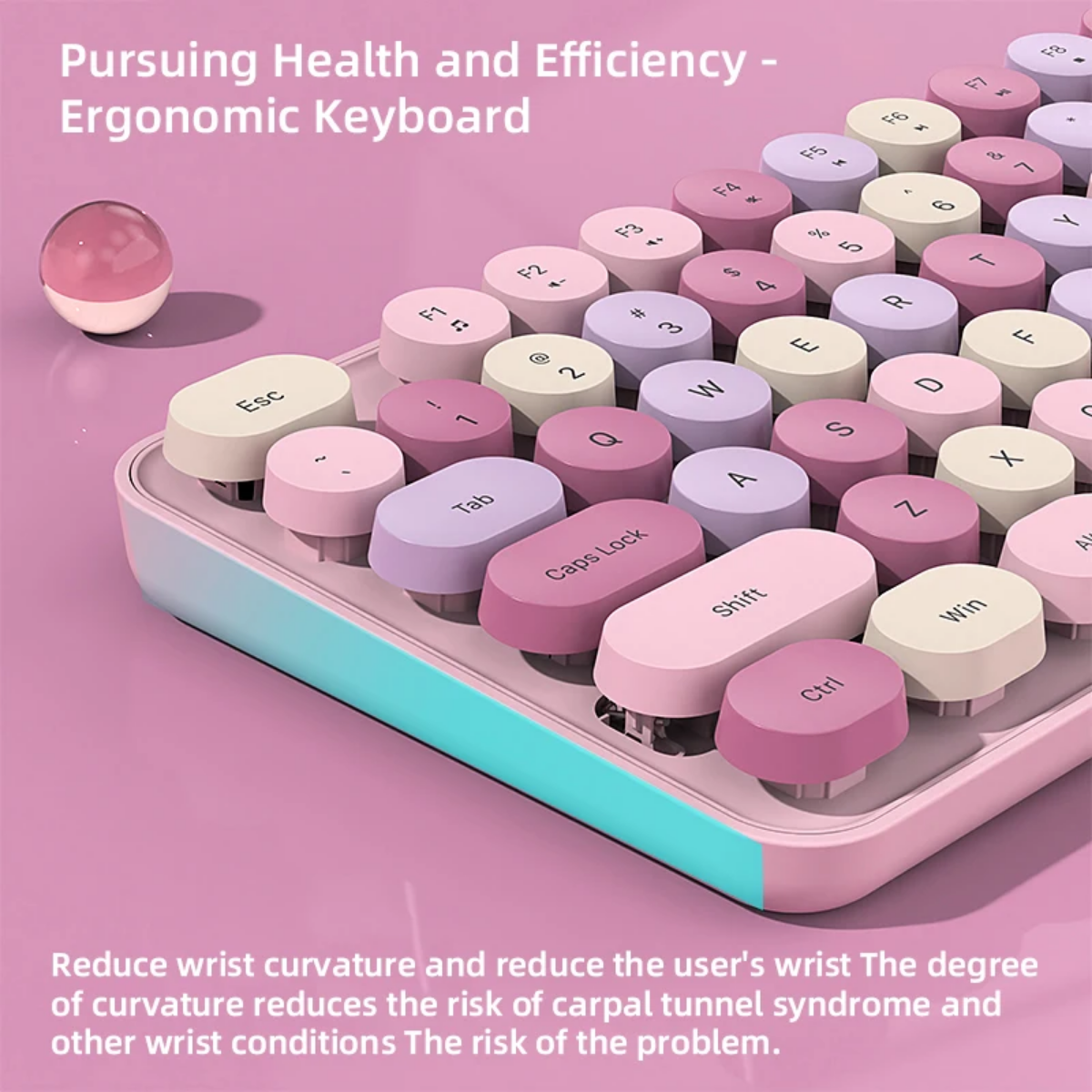 Round Keypad Wireless Keyboard & Mouse_4