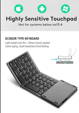 Reachable Folding Wireless Keyboard 