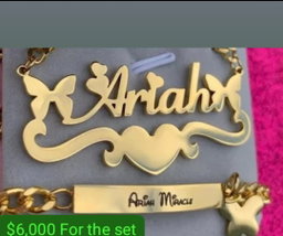 Baby Girl Customize Name Chain Set