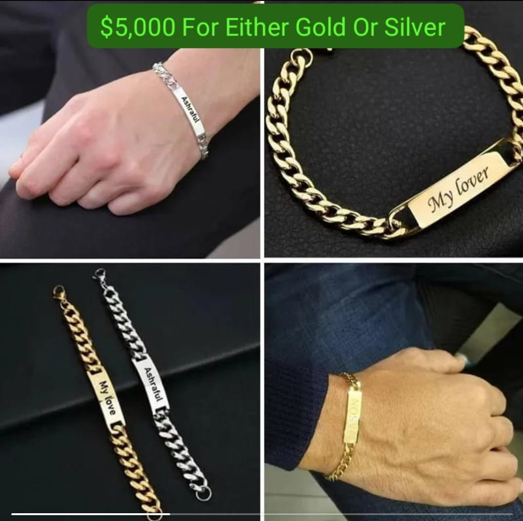 Male Customize Name Bracelet 