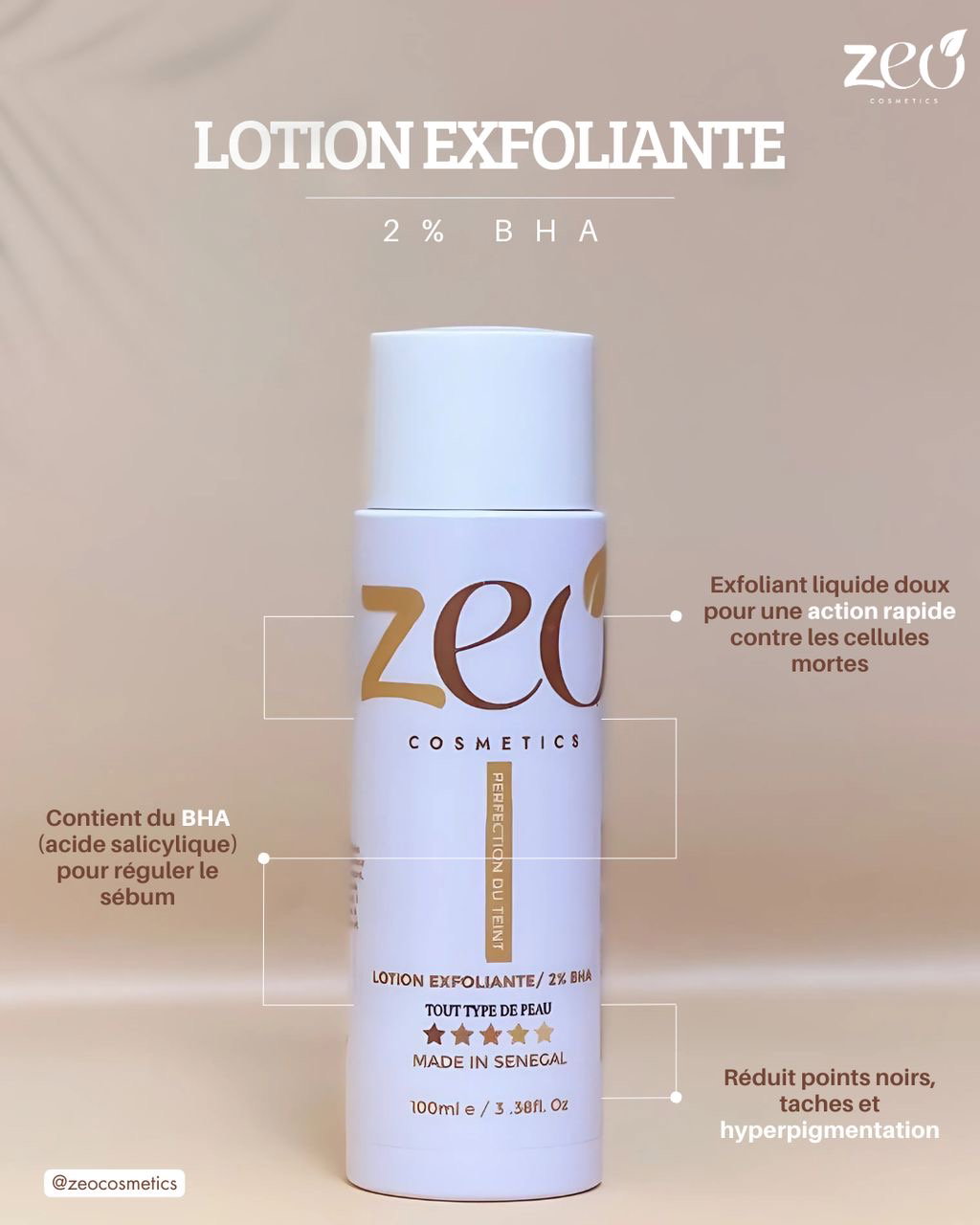 Lotion exfoliante ( perfection du teint )