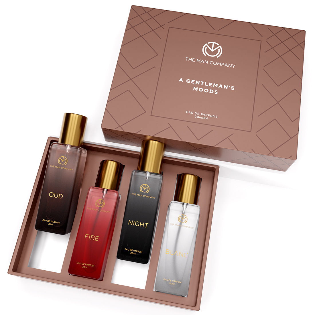 The Man Company Perfume Gift Set for Men 4 X 20ml | Premium Long-Lasting Fragrance EDP - A Gentleman's Moods for Party, Office, Outing and Date_0