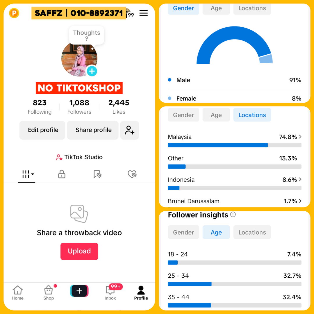 Acc TikTok 1K
