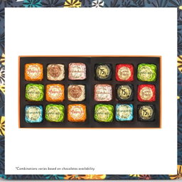  Murrine Orange Rectangle Giftbox with Chocoviar
