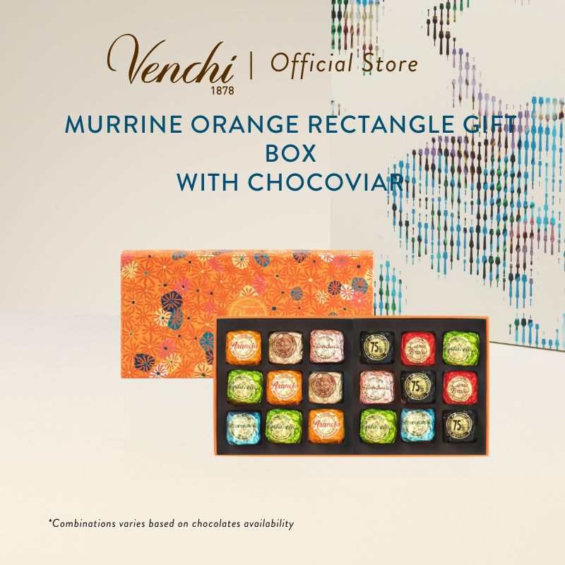  Murrine Orange Rectangle Giftbox with Chocoviar_0