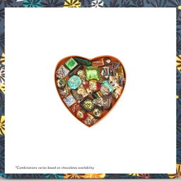  Murrine Large Heart Giftbox with Assorted Chocolates