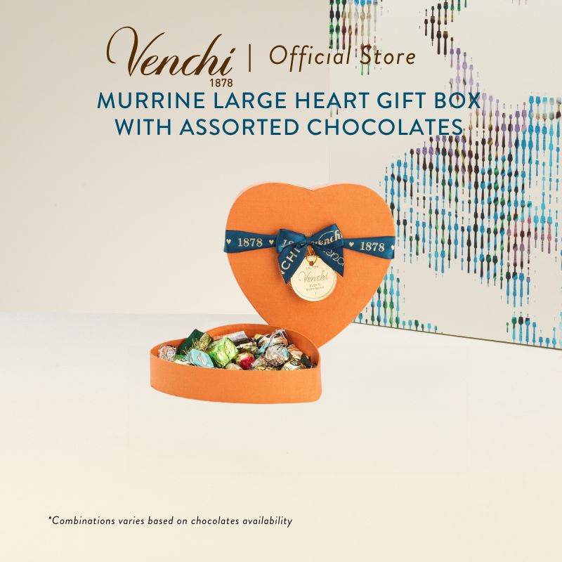  Murrine Large Heart Giftbox with Assorted Chocolates