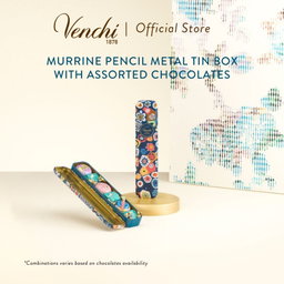  Murrine Pencil Metal Tin with Assorted Chocolates