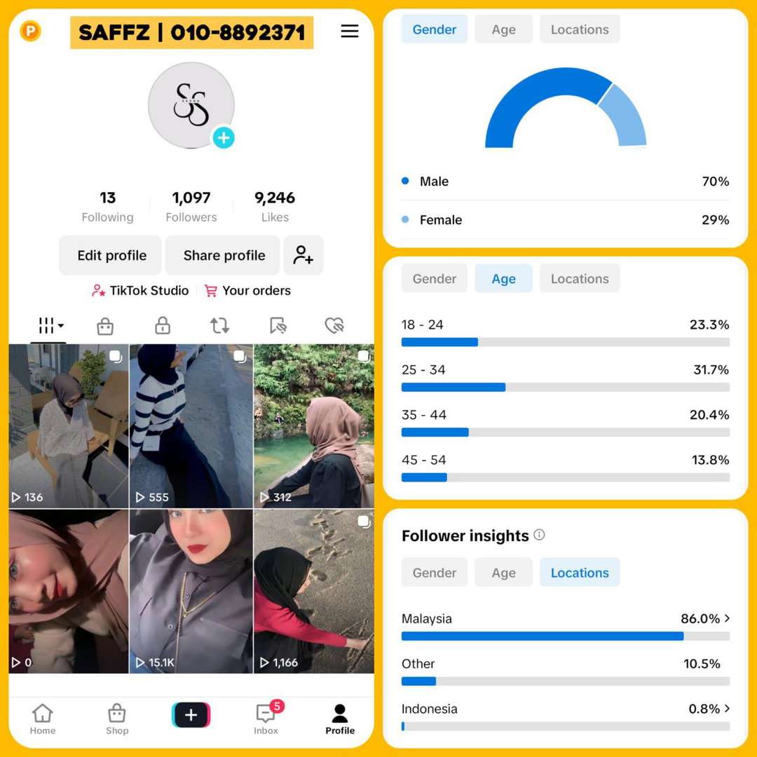 Acc TikTok 1K