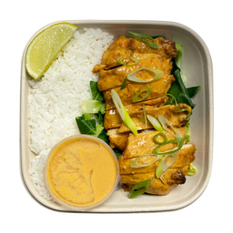 Thai Red Chicken Thighs with Sticky Rice