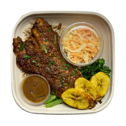 Jerk Sea Bass with Creamy Slaw