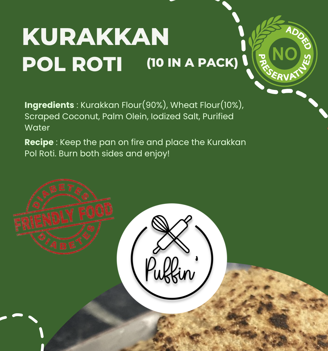 Kurakkan Pol Roti (10 in a pack)