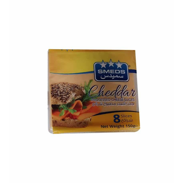 SMEDS PROCESSED CHEESE SLICES CHEDDAR 150G_0