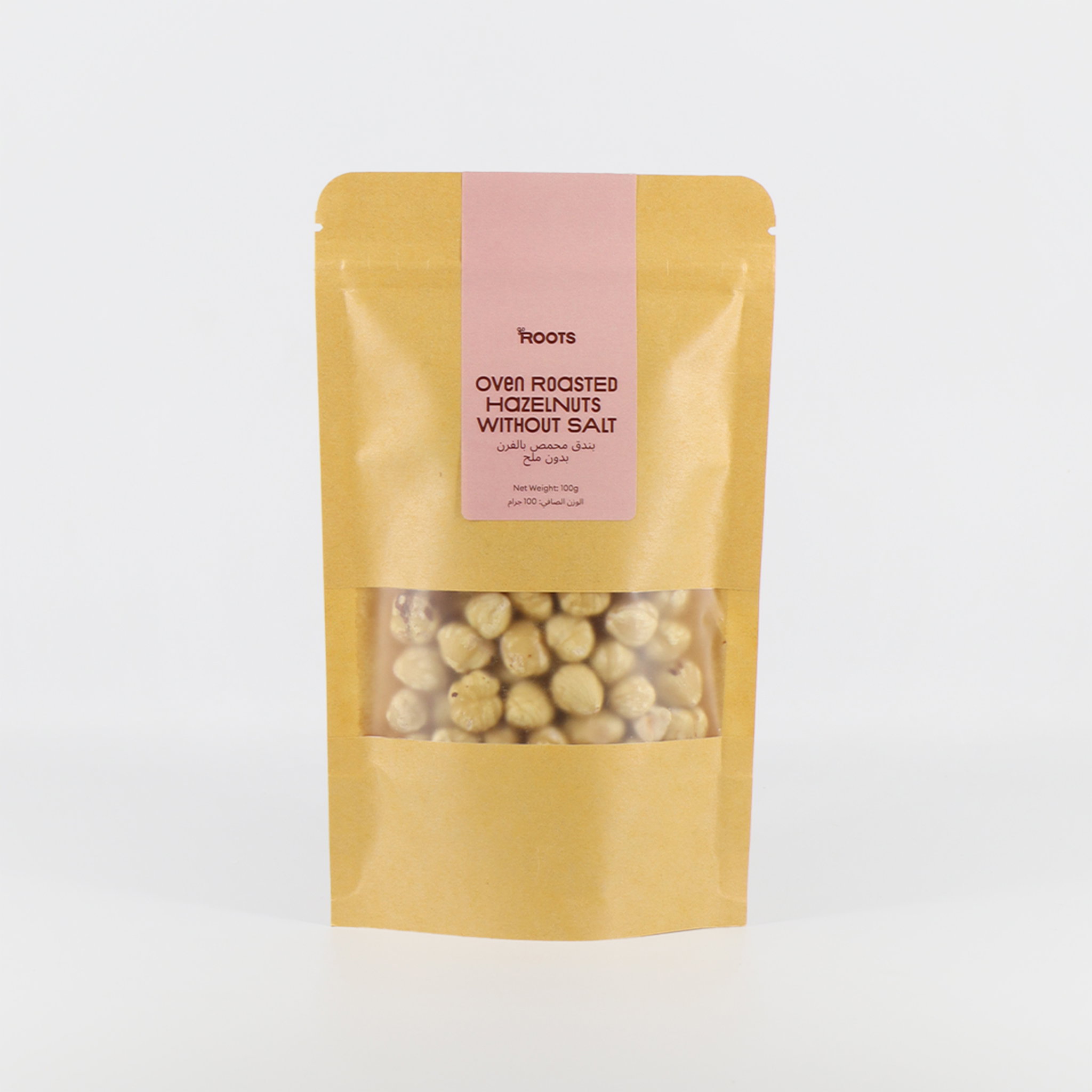 Roots Oven Roasted Hazelnuts Without Salt 100g_0