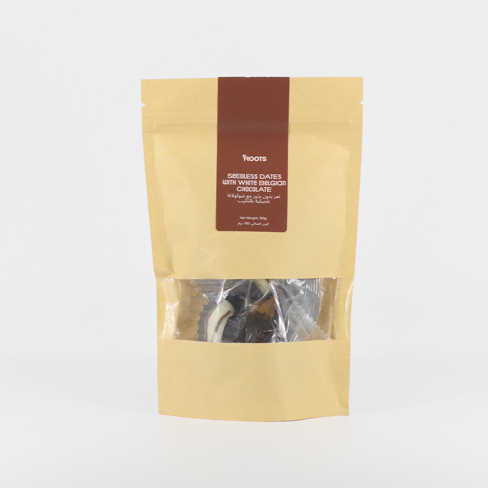 Roots Seedless Dates with White Belgian Chocolate 100g_0