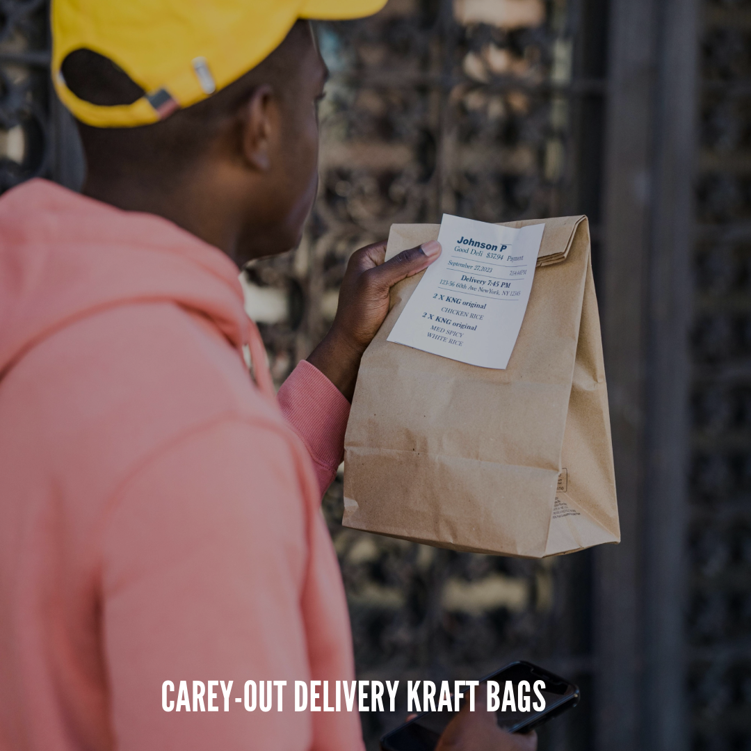 KRAFT DELIVERY TAKEOUT BAGS - 13” x 9” x 5.5” - BROWN - (WITHOUT HANDLES) _1