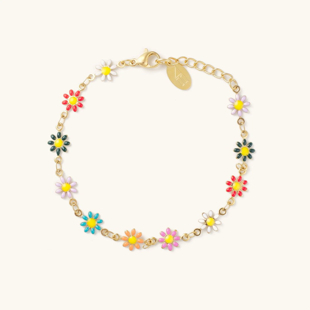 Enamel Daisy Bracelet