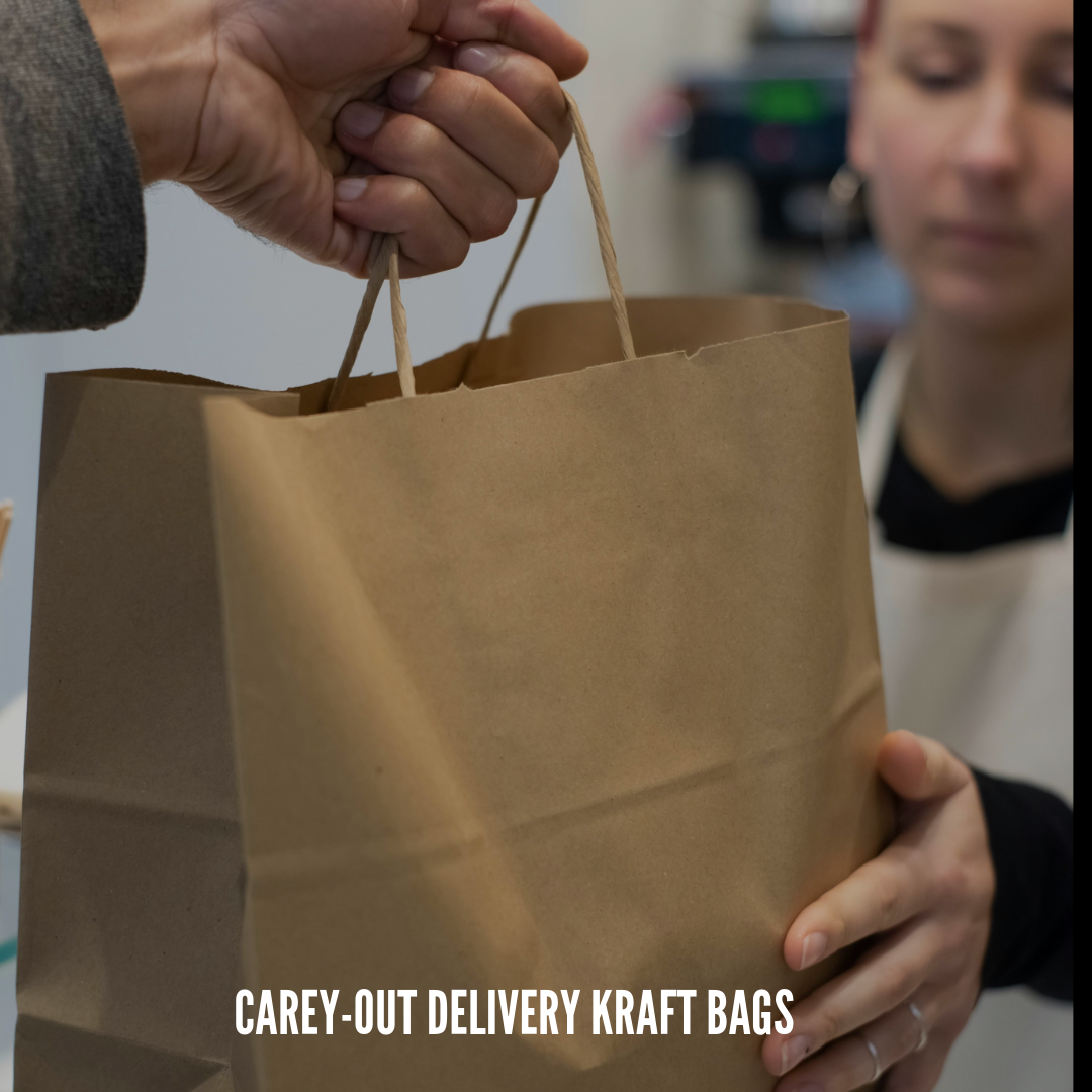 KRAFT DELIVERY TAKEOUT BAGS -15'' X 15'' X 7.5'' - BROWN - (WITH TWIST HANDLES) _6