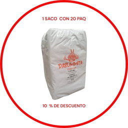 SACO DE BOLSA  CAMISETA LOGO DARUMMITA CON 20 PAQ