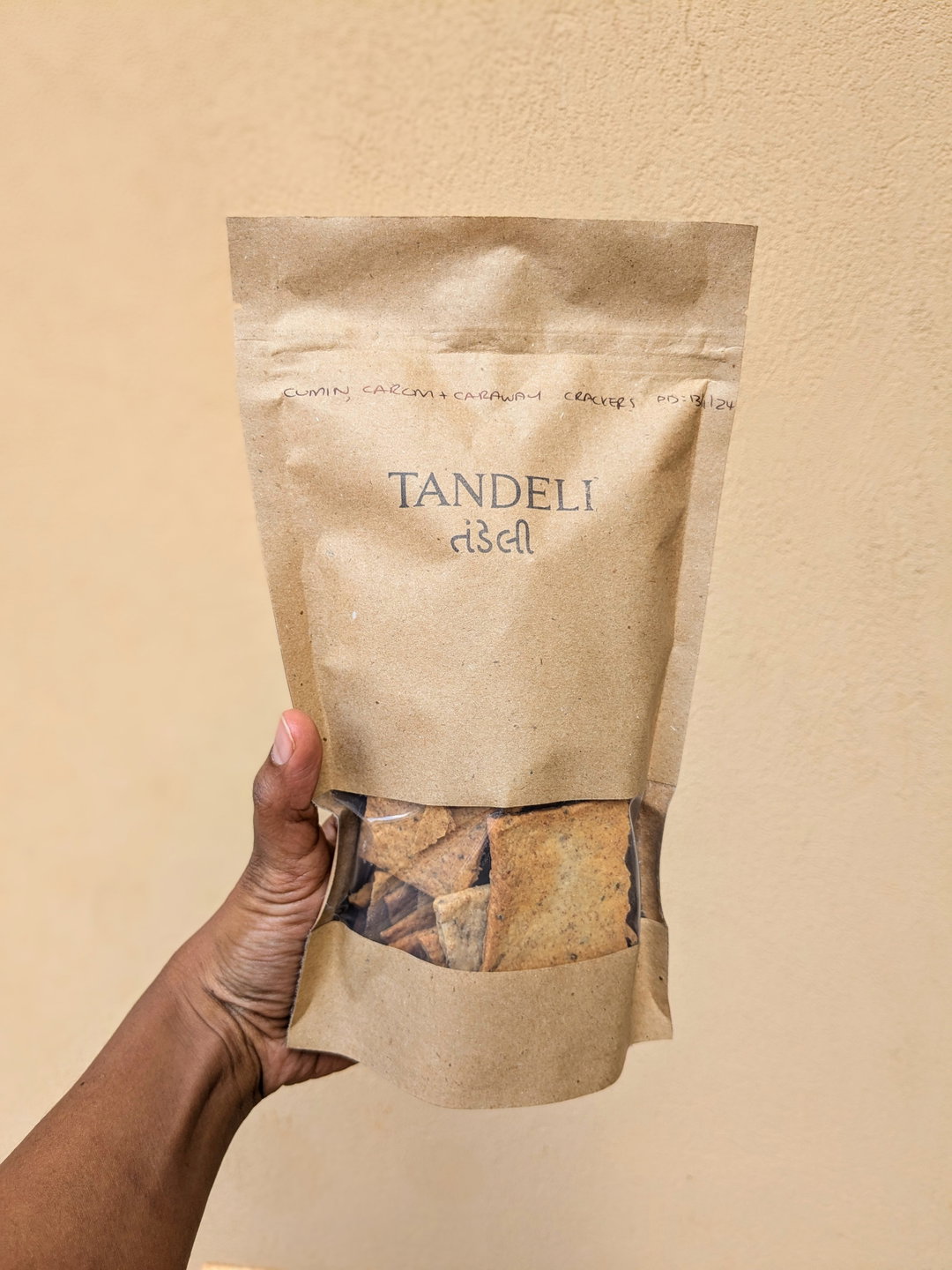 Spiced Pumpkin Seed Sourdough Crackers