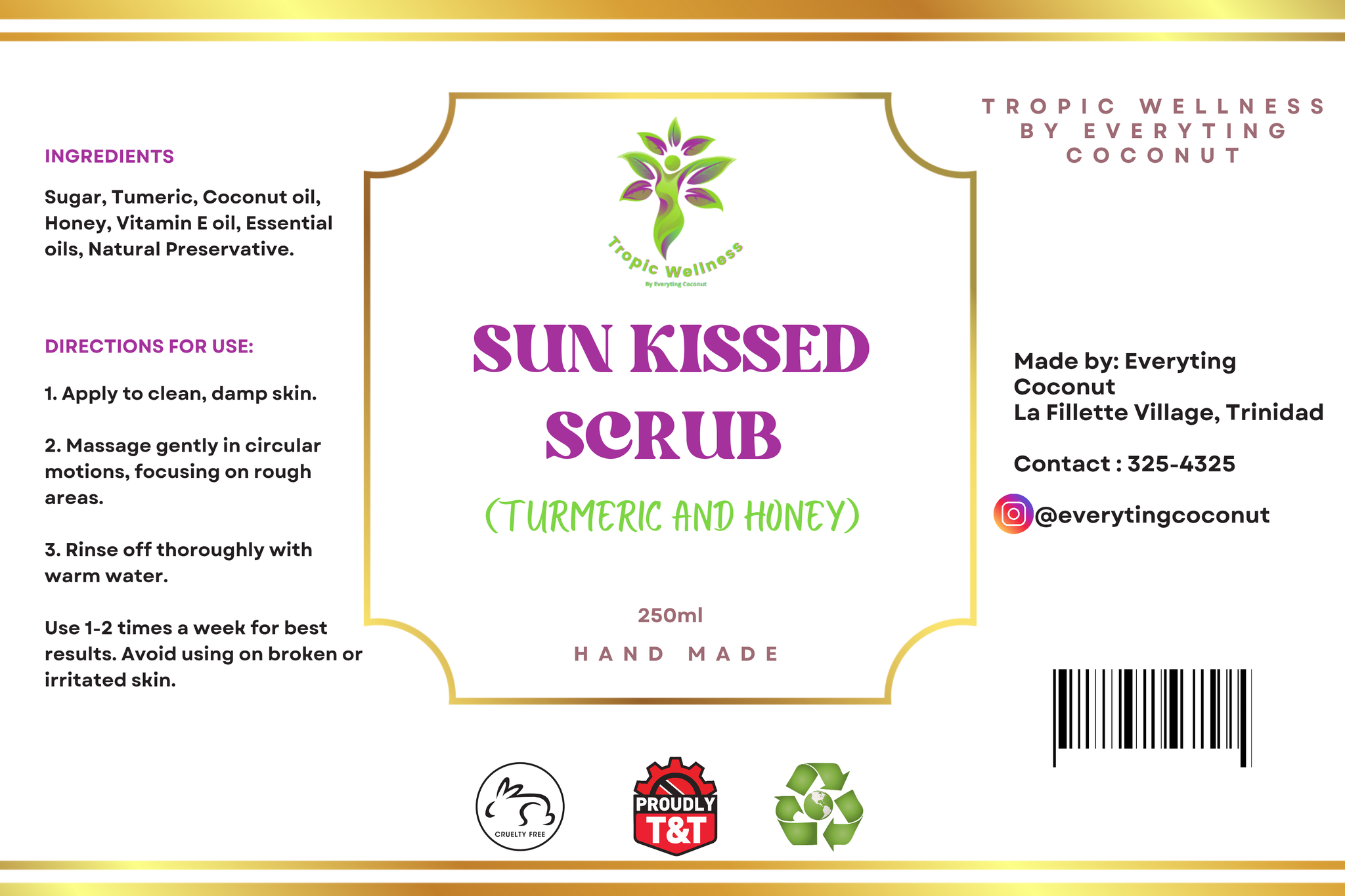 Sun Kissed Scrub (Tumeric and Honey)_0