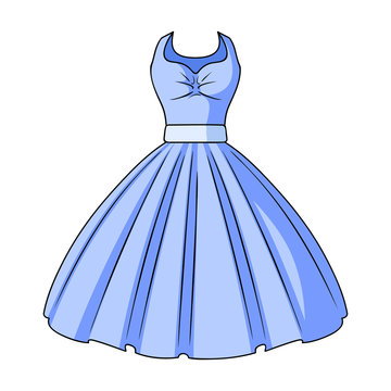 Blue and White Dress  