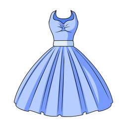 Blue and White Dress  