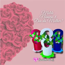 Molde Número 8 dia da Mulher