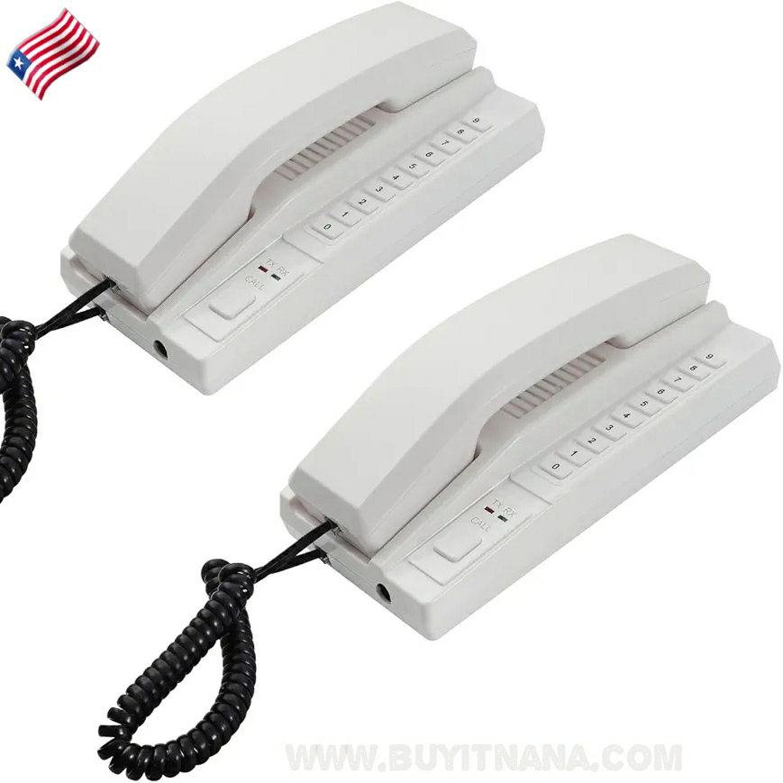 Wireless Business Intercom System, Home Intercom System, Room-to-Room Intercom Phone for Elderly, 1000m Range, Battery Powered Intercom for Home, Office, Hospital,