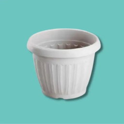 Plastic Pot Bucket White Small