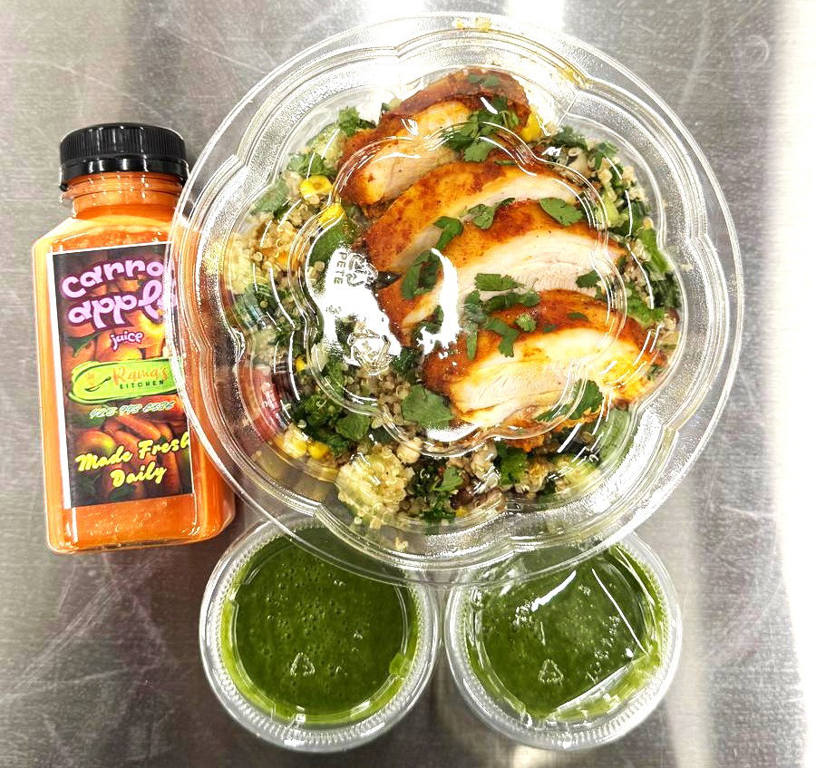 Chicken Salad Box (Indian Style) + Juice_0