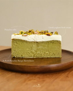 3x Rich Pistachio Basque Burnt Cheesecake 三倍开心果巴斯克