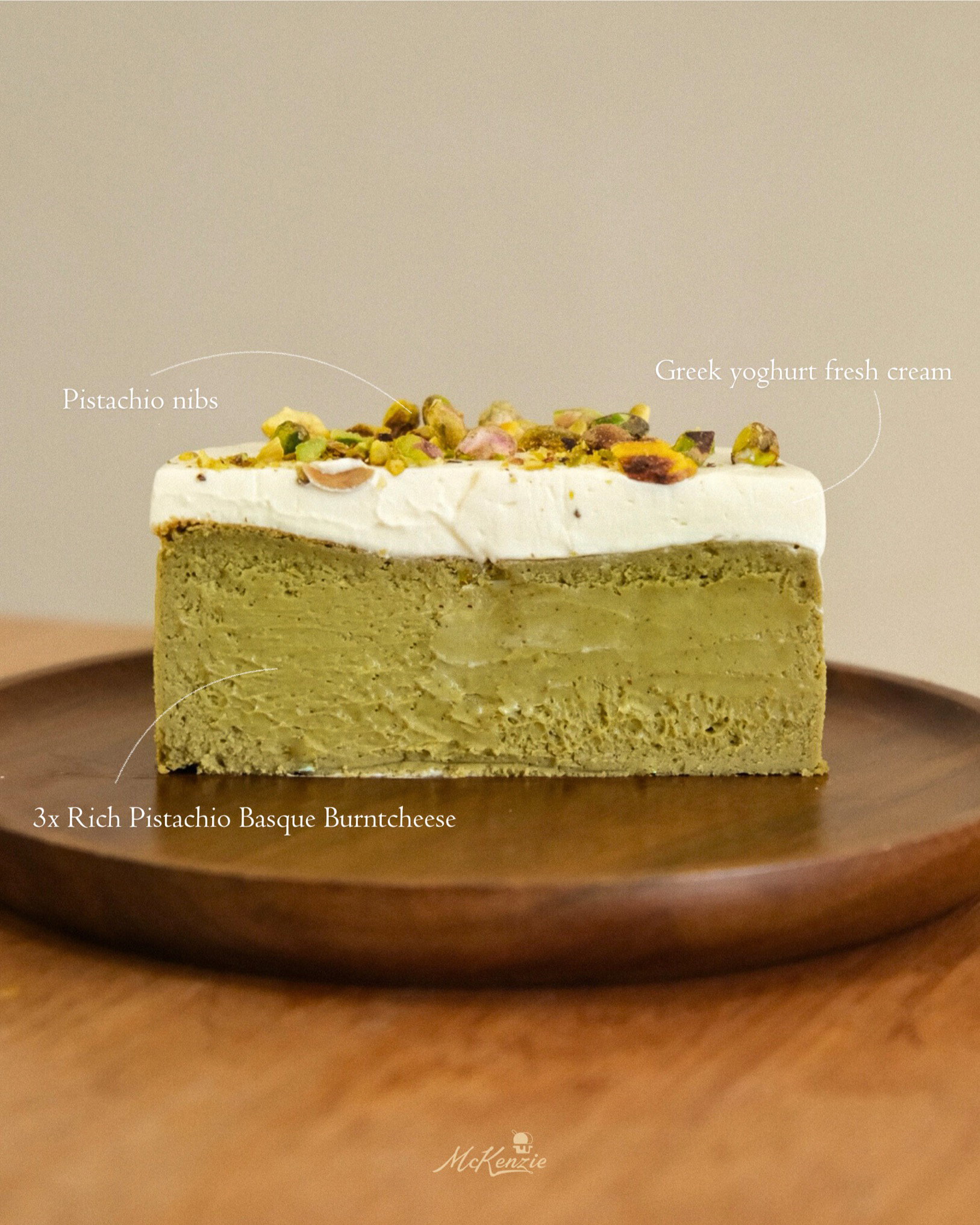 3x Rich Pistachio Basque Burnt Cheesecake 三倍开心果巴斯克_2