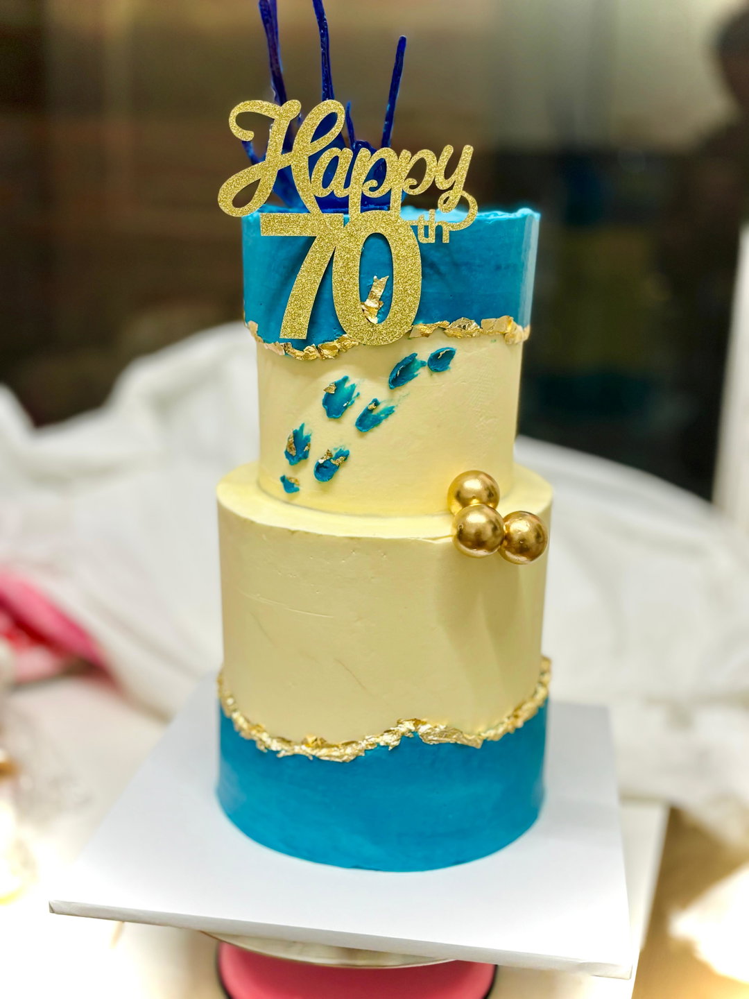 2 TIER 8 inch & 6 inch BIRTHDAY CAKE 