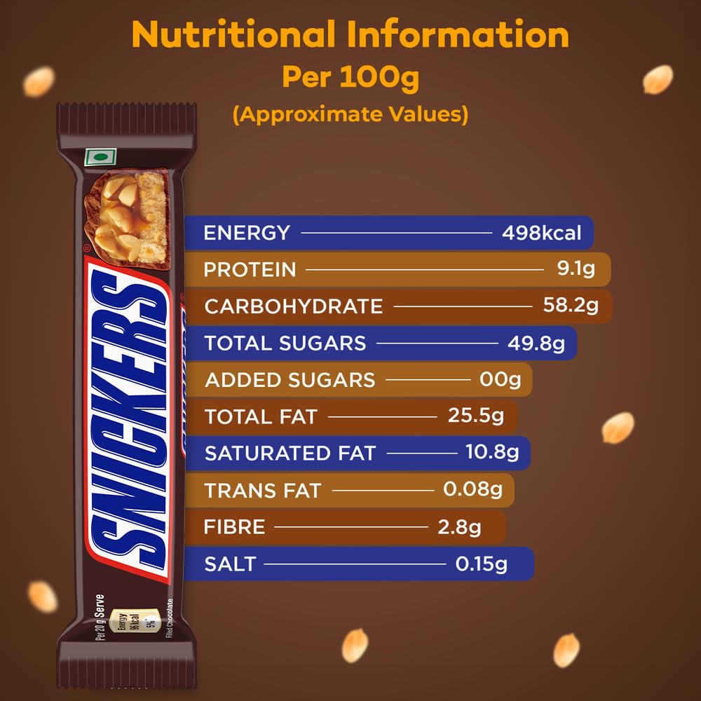 Snickers Peanut Filled Chocolate Bar 22g_2