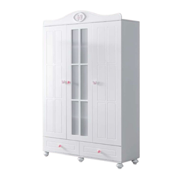 9801 Armoire 3 battant rose