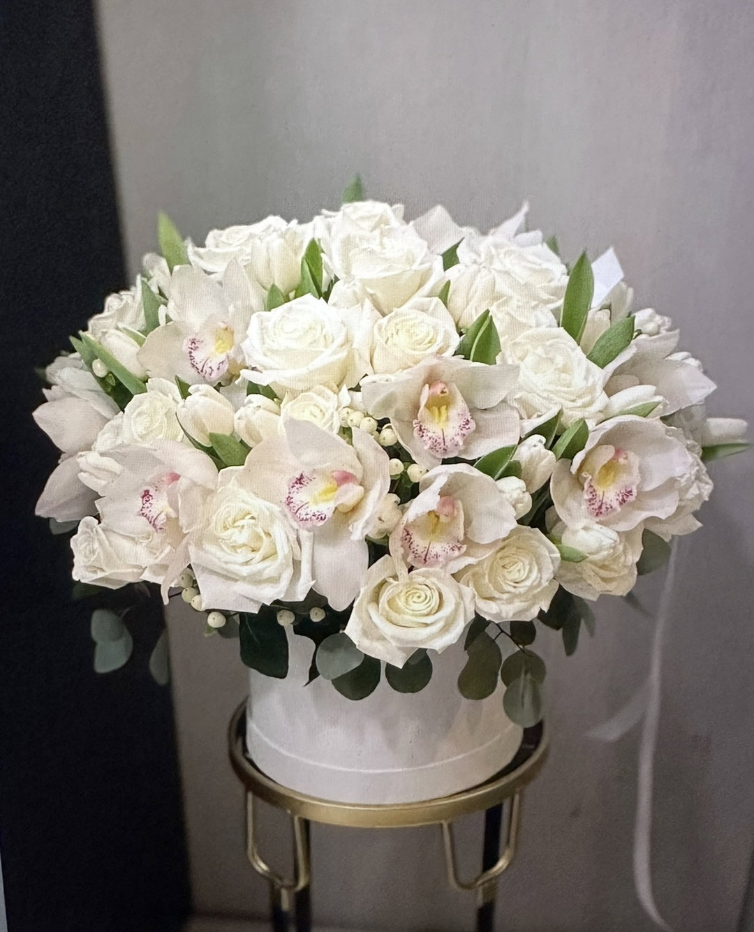 Orchid Hat Box