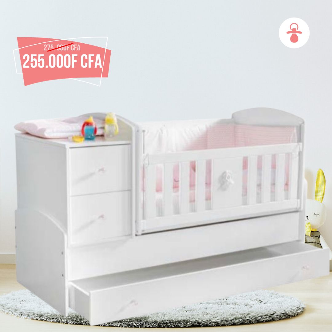 Berceau évolutif rose 9805
