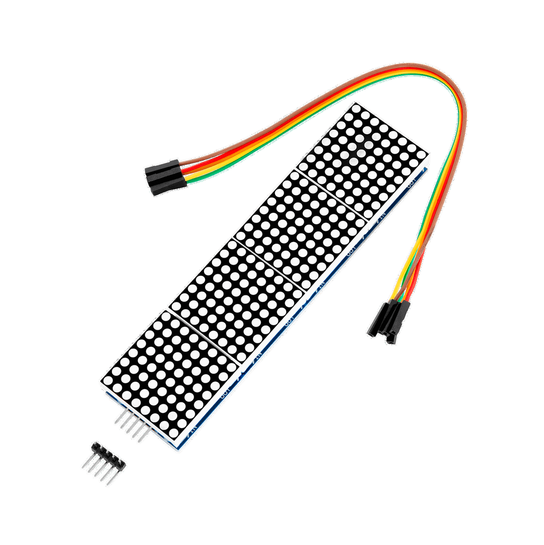 MAX7219 8x32 4 in 1 Dot Matrix LED Display Module Compatible with Arduino and Raspberry Pi