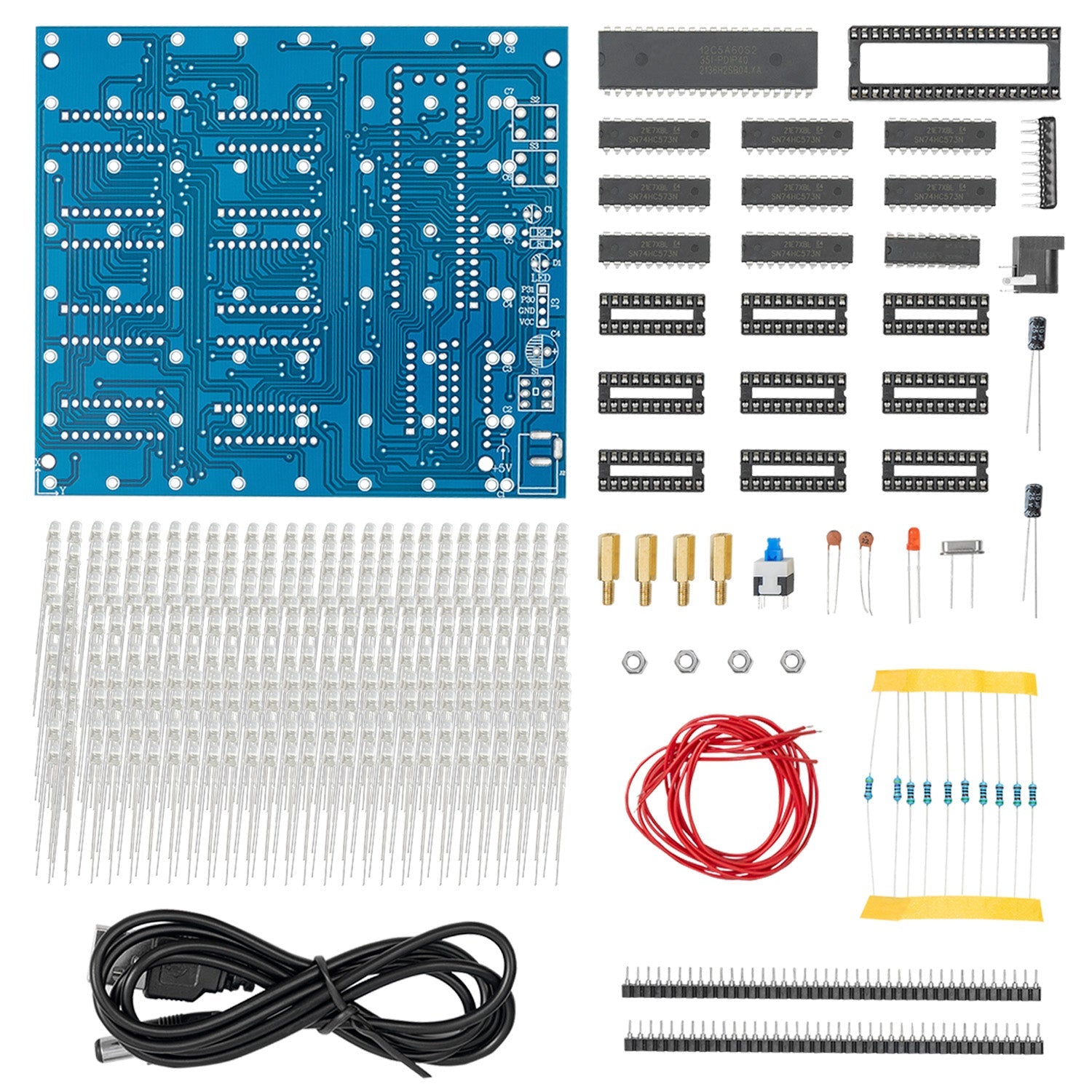 3D LED Cube 8x8x8 Light Matrix cube kit for soldering_0