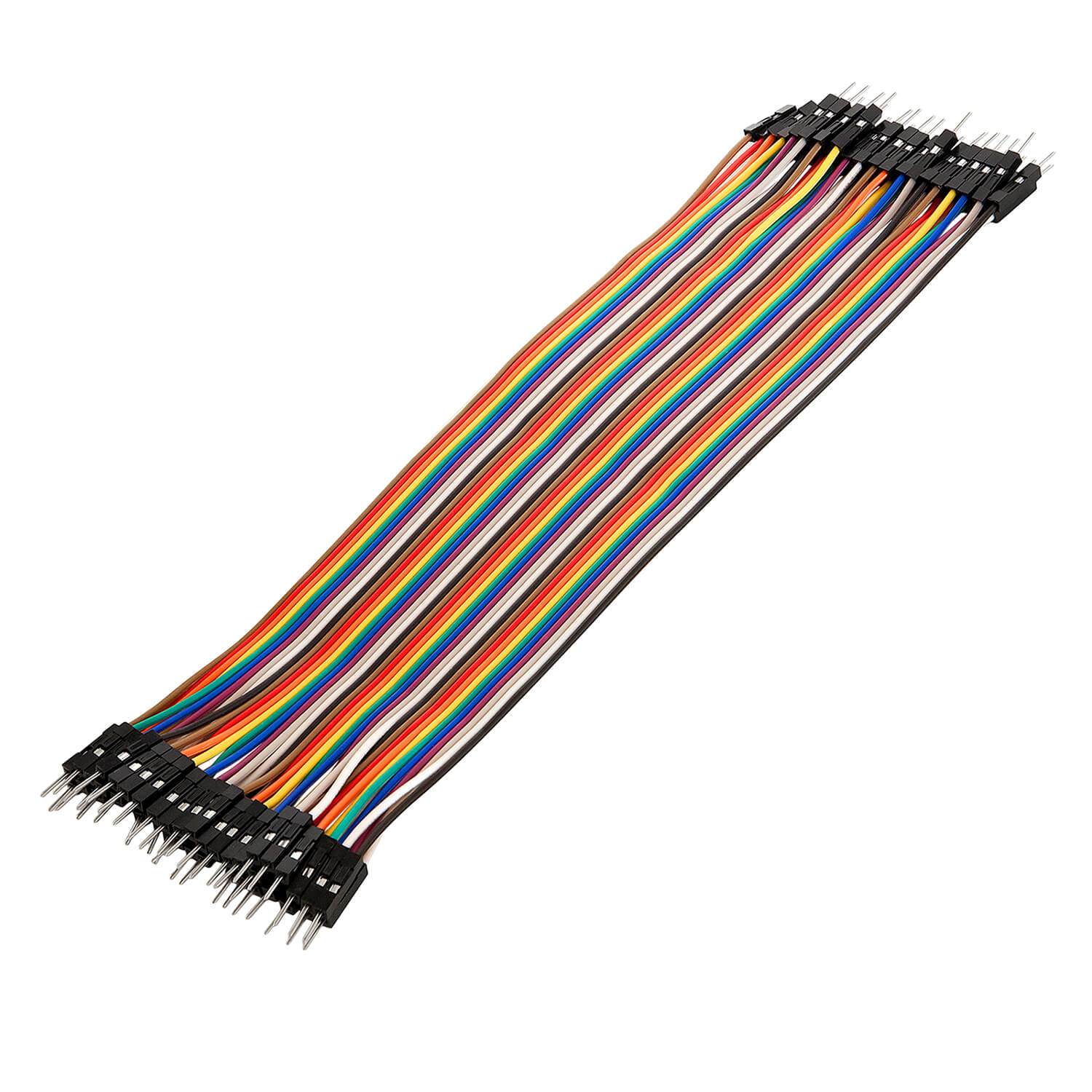 Jumper wire cable 40 pcs. 20 cm each M2M male to male compatible with Arduino and Raspberry Pi breadboard_0