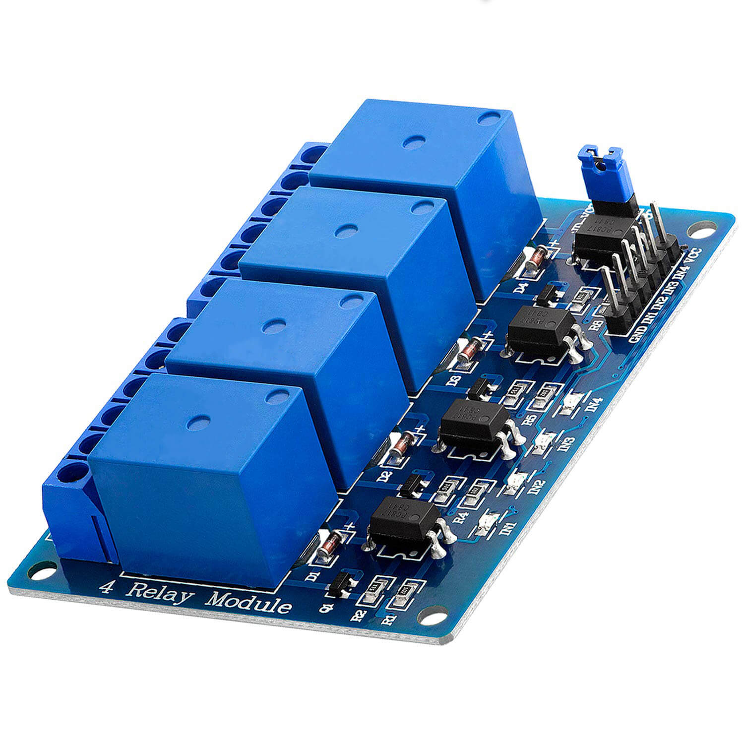 4-channel relay module 5V with optocoupler low-level trigger compatible with Arduino and Raspberry Pi_1