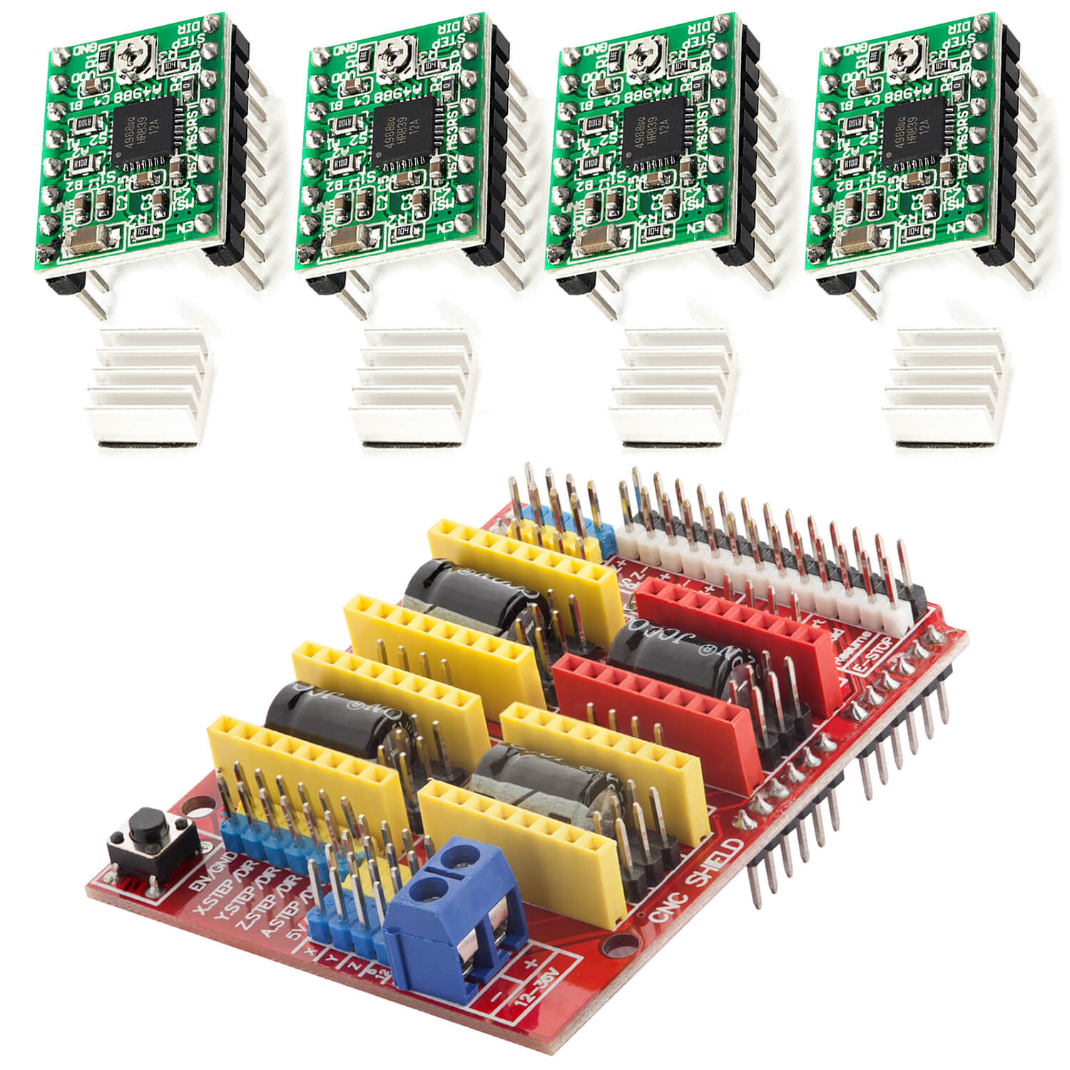 CNC Shield V3 Development Board for A4988 drivers Stepper for 3D printer compatible with Arduino_1