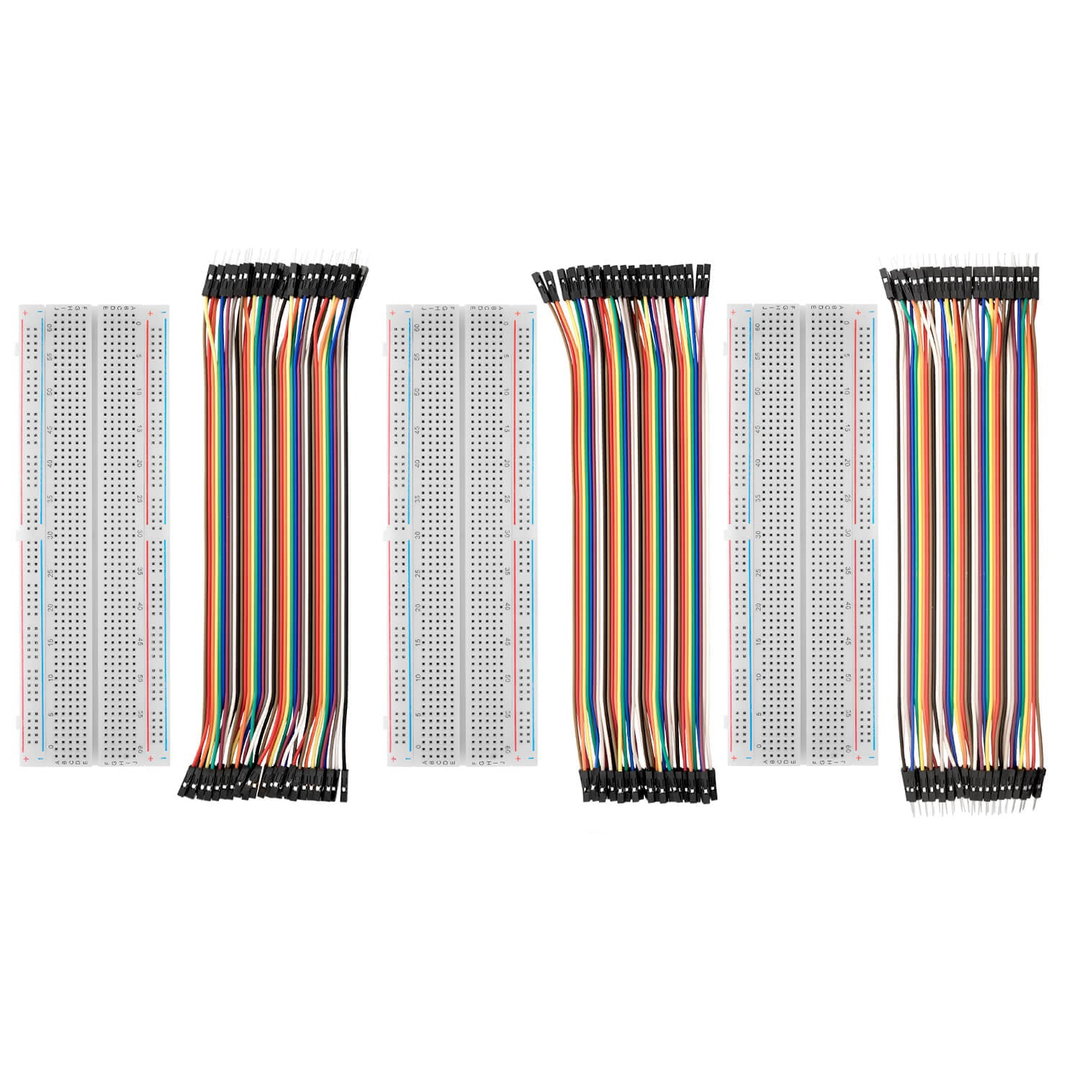 Breadboard Kit - 3x jumper Wire M2M/F2M/F2F + 3 Set MB102 BREADBORD compatible with Arduino and Raspberry Pi
