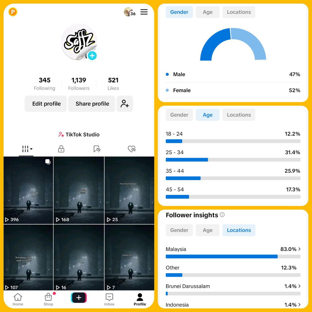 Acc TikTok 1K