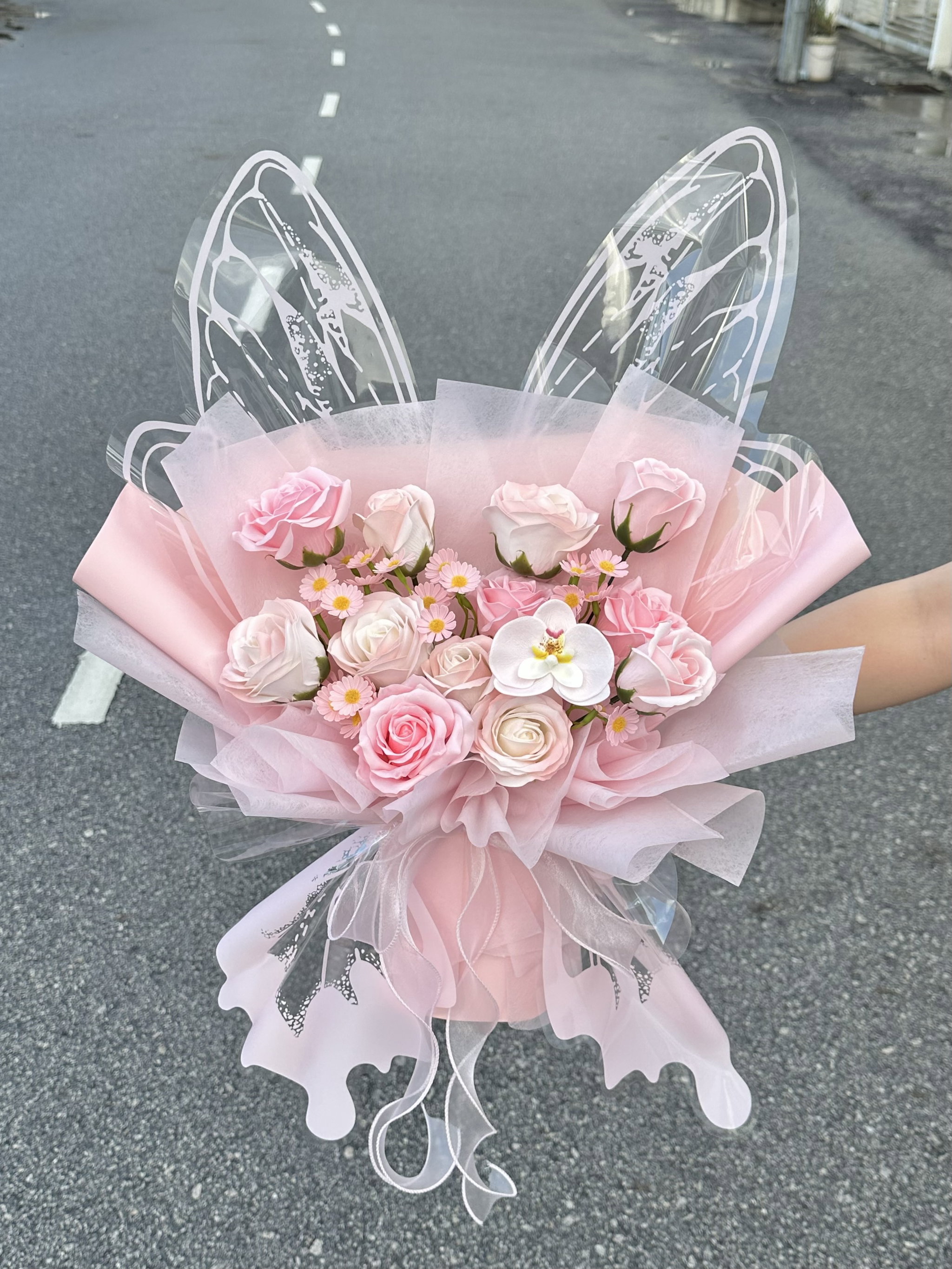 Pink Butterfly Bouquet (Mix Soap Flower) _0