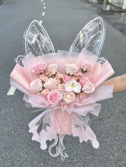 Pink Butterfly Bouquet (Mix Soap Flower) 