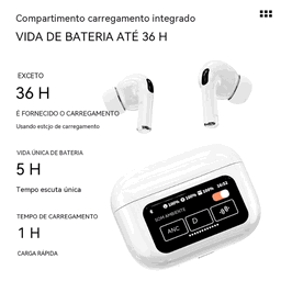 Fones de Ouvidos Sem Fio com Redução de Ruido ANC/ENC