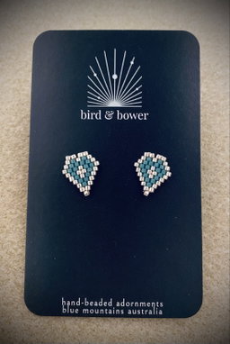 Love Never Fails studs - Silver Eucalypt 